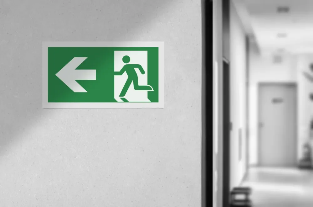 panneau exit